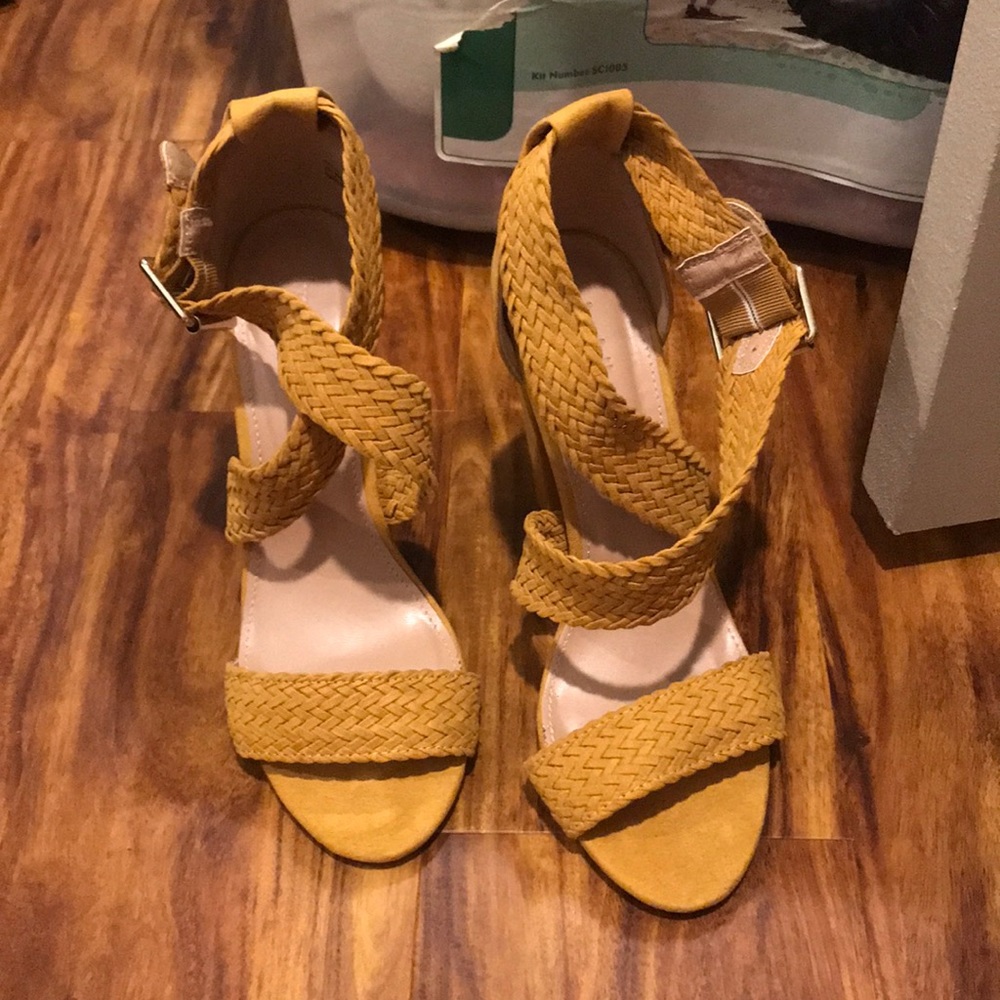 Mustard yellow heels